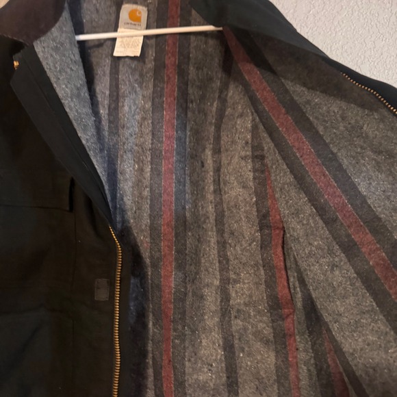 Carhartt Chore Coat Blanket Lined Black Work Jacket USA Made 44 Regular - Picture 4 of 9